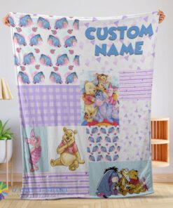 Awesome Cute Disney Winnie The Pooh Friends Collage Poster Blanket Fleece Customized Blanket
