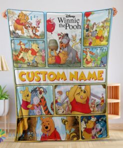 Awesome Cute Disney Winnie The Pooh With Friends Blanket Fleece Customized Blanket
