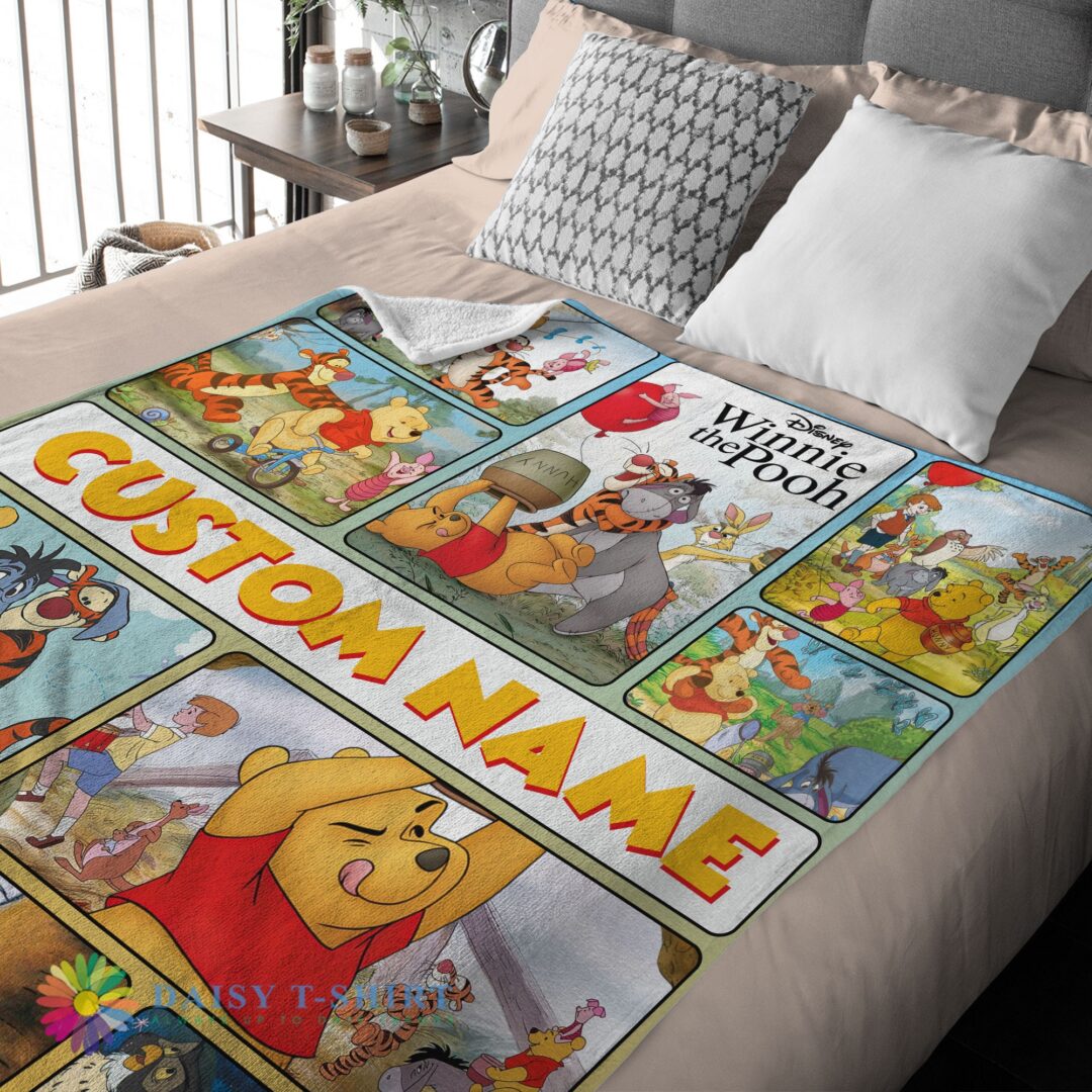 Awesome Cute Disney Winnie The Pooh With Friends Blanket Fleece Customized Blanket-mk-01 (3)