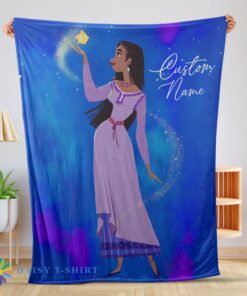 Awesome Cute Disney Wish Asha Princess Blanket Fleece Customized Blanket