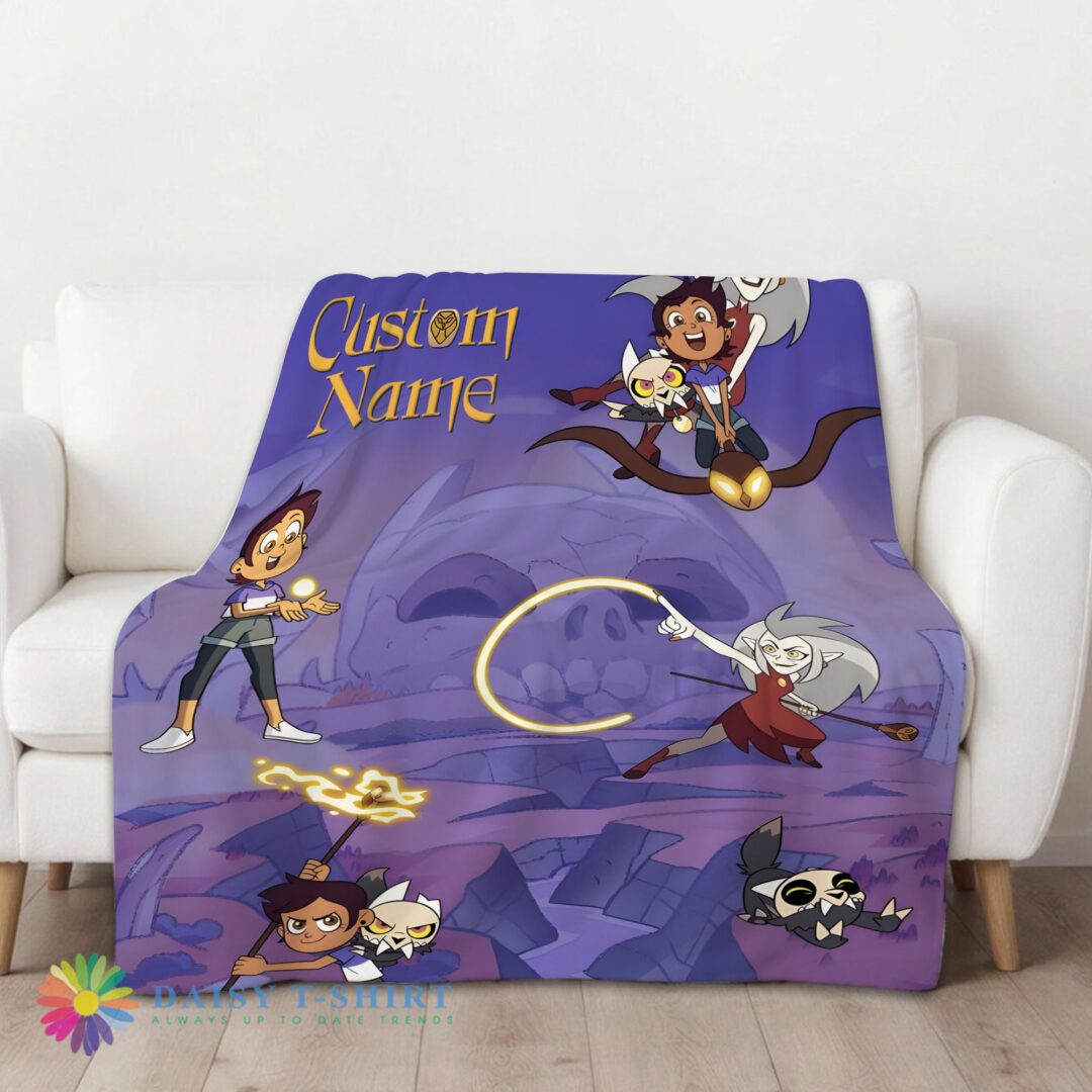 Awesome Cute Hot Luz Noceda With King And Eda Clawthorne The Owl House Blanket Fleece Custom-mk-01 (1)