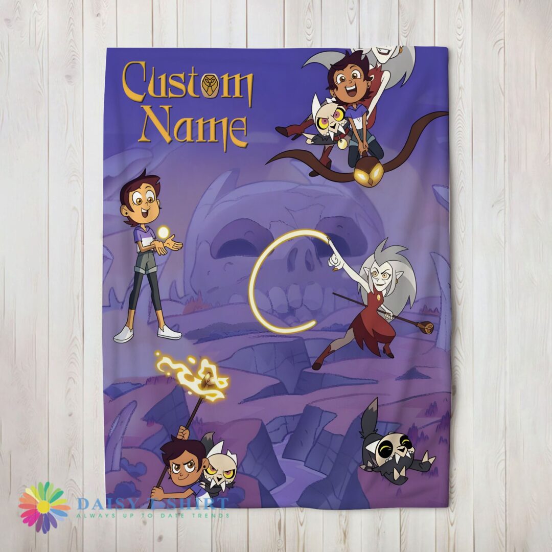 Awesome Cute Hot Luz Noceda With King And Eda Clawthorne The Owl House Blanket Fleece Custom-mk-
