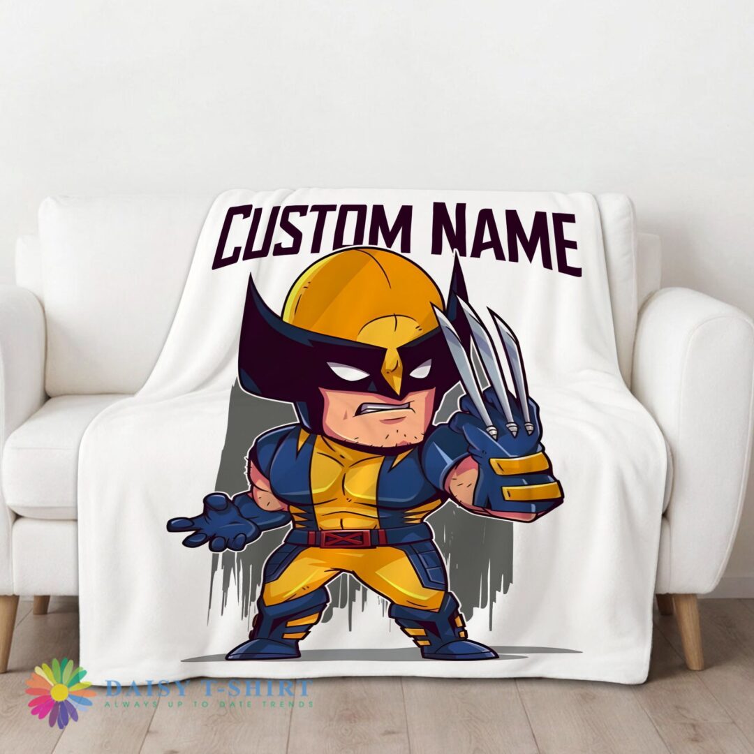 Awesome Cute Hot Marvel Chibi Wolverine Blanket Fleece Customized Blanket