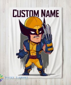 Awesome Cute Hot Marvel Chibi Wolverine Blanket Fleece Customized Blanket
