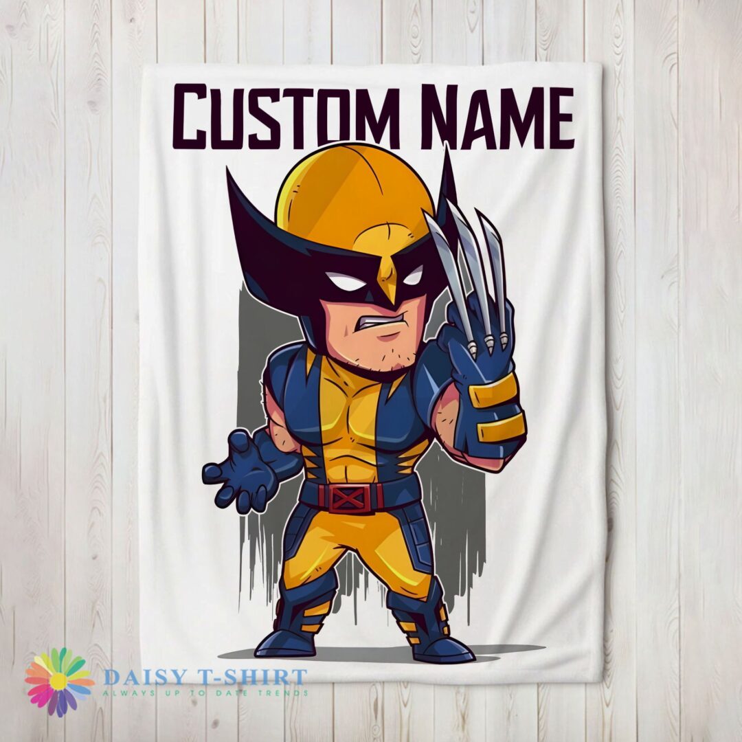 Awesome Cute Hot Marvel Chibi Wolverine Blanket Fleece Customized Blanket