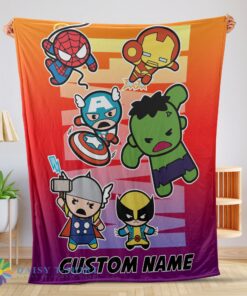 Awesome Cute Hot Marvel SuperHero Avengers Skull Friends Birthday Cute Blanket Fleece Customized Blanket