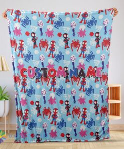 Awesome Cute Hot Marvel Superhero Spidey And His Amazing Friends Birthday Cute Blanket Fleece Customized Blanket