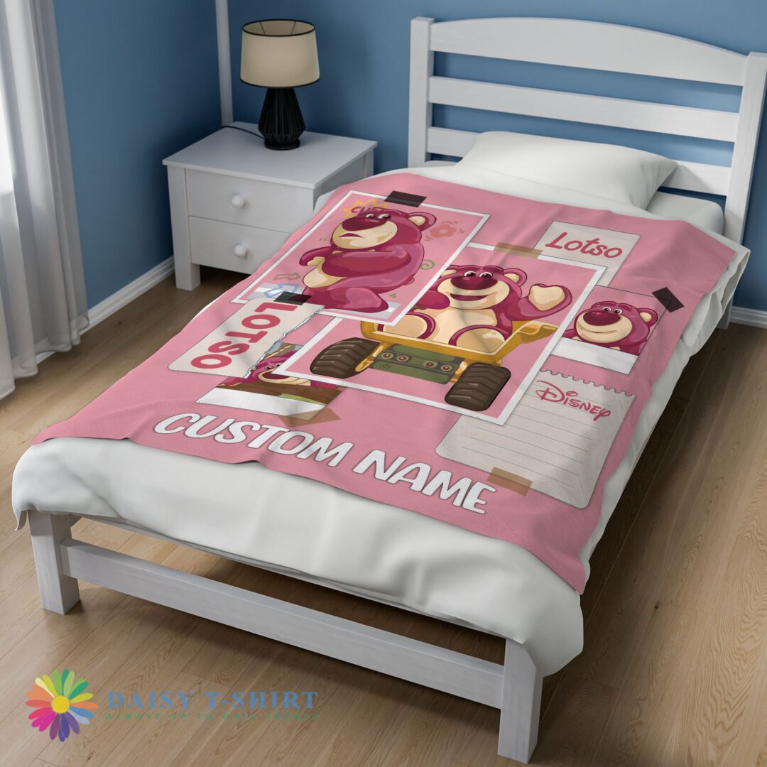 Awesome Disney Cartoon Toy Story Cute Lotso Grid Photos Blanket