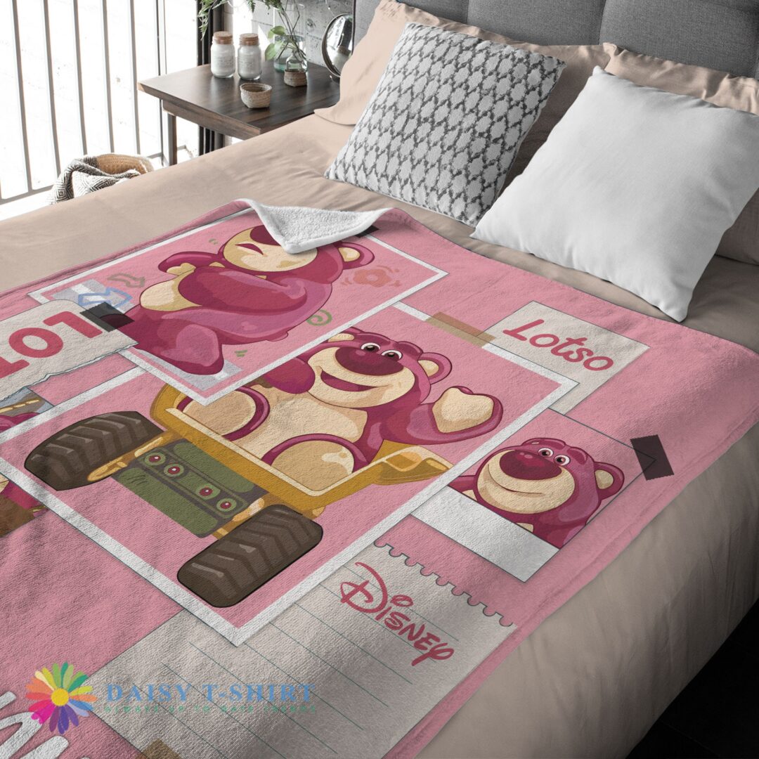 Awesome Disney Cartoon Toy Story Cute Lotso Grid Photos Blanket