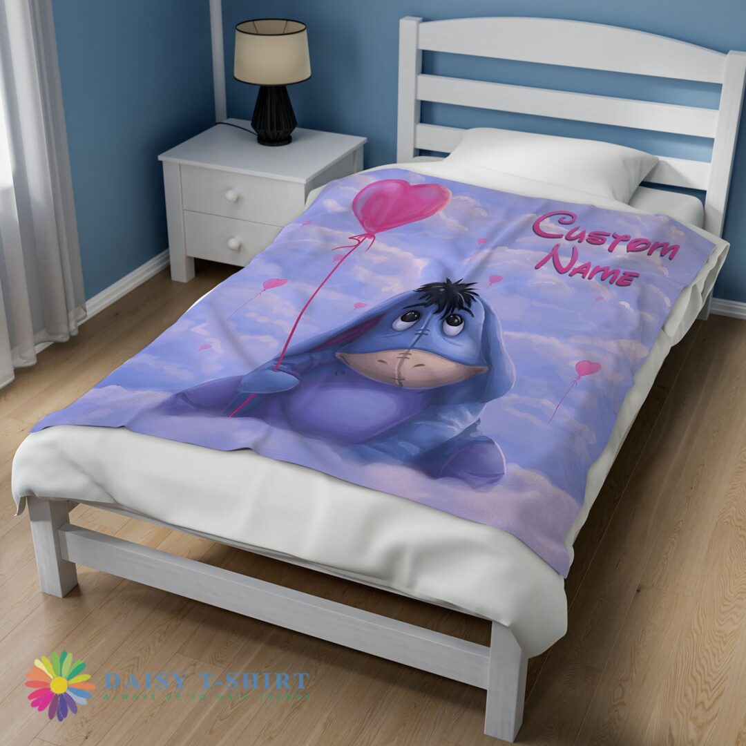 Awesome Disney Cartoon Winnie The Pooh Eeyore Cute Blanket Fleece Customized Blanket-mk-01 (2)