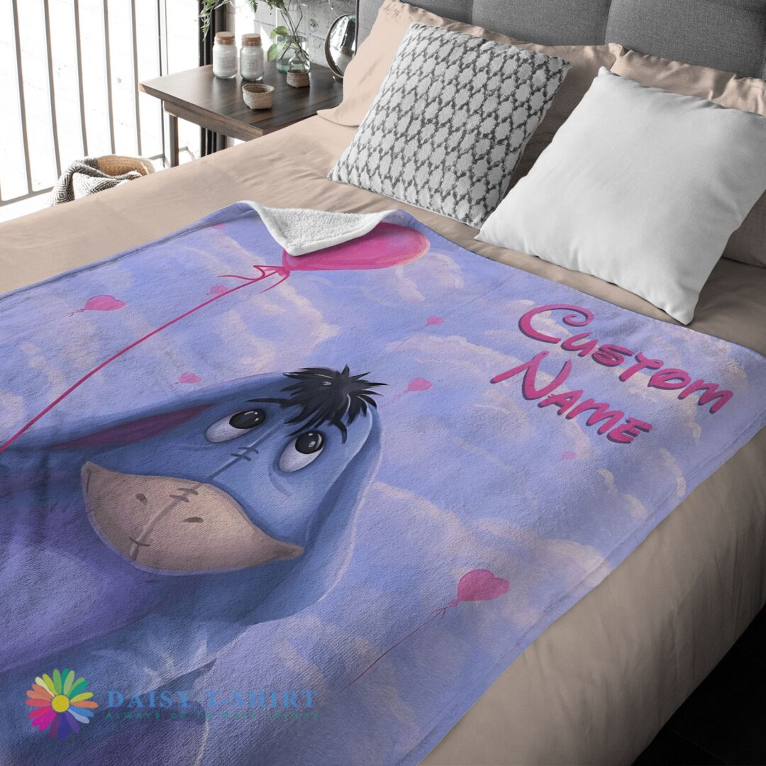 Awesome Disney Cartoon Winnie The Pooh Eeyore Cute Blanket Fleece Customized Blanket-mk-01 (3)