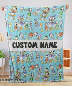 Awesome Disney Donald Duck Daisy Huey Dewey Louie Blanket Fleece Customized Blanket