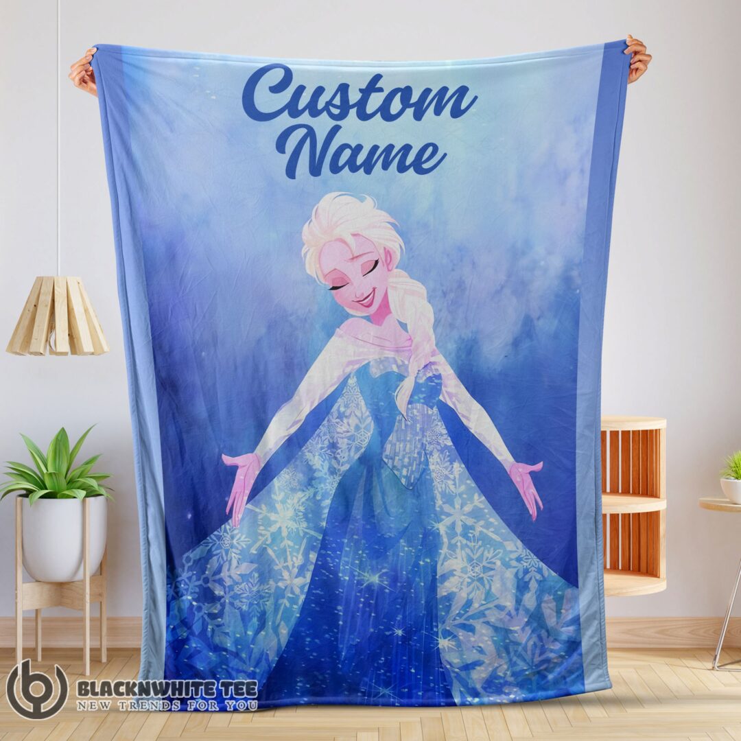 Awesome Disney Frozen Magic Elsa Blanket Fleece Customized Blanket
