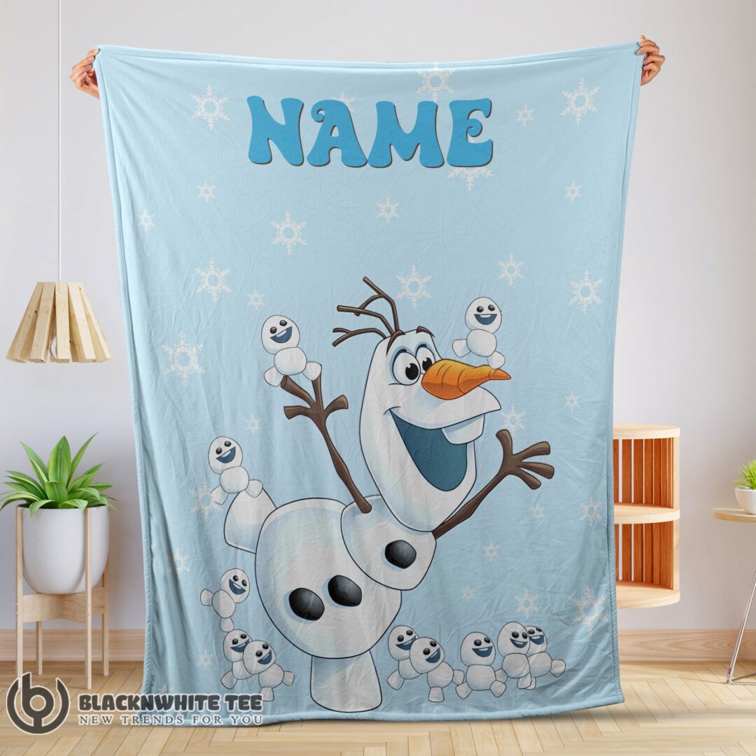 Awesome Disney Frozen Olaf Dancing Blanket Fleece Customized Blanket