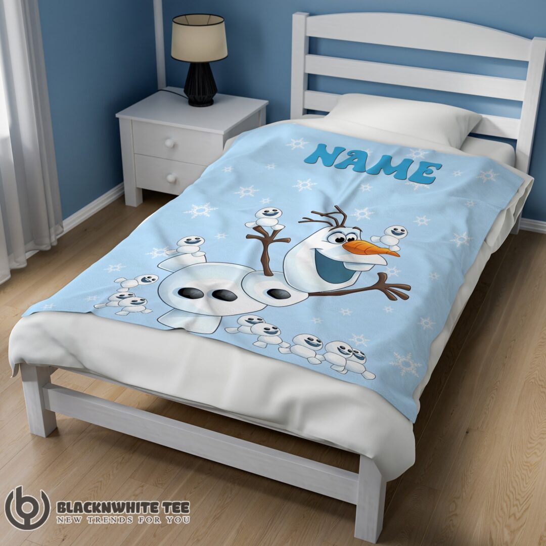 Awesome Disney Frozen Olaf Dancing Blanket Fleece Customized Blanket