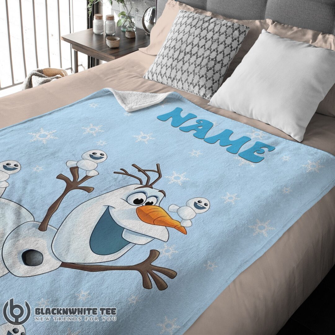 Awesome Disney Frozen Olaf Dancing Blanket Fleece Customized Blanket