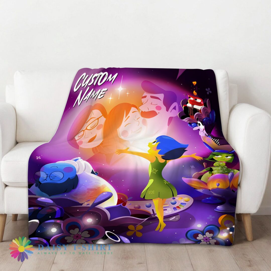 Awesome Disney Inside Out Family Unite Blanket Fleece Customized Blanket