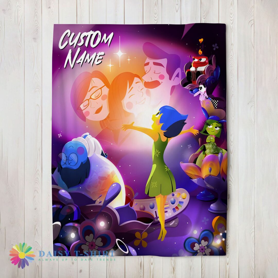 Awesome Disney Inside Out Family Unite Blanket Fleece Customized Blanket
