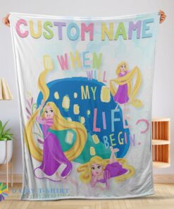 Awesome Disney Long Hair Princess Rapunzel Princess Blanket Fleece Customized Blanket