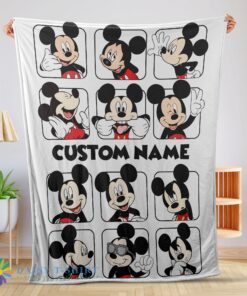 Awesome Disney Mickey And Friends Mickey Mouse Moods Blanket Customize Blanket