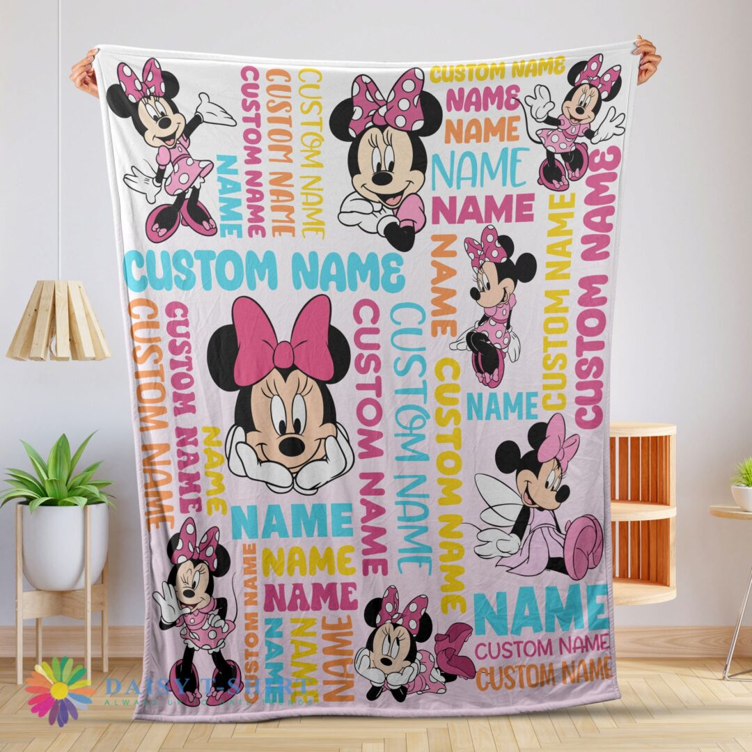 Awesome Disney Minnie Mouse Blanket Fleece Customized Blanket