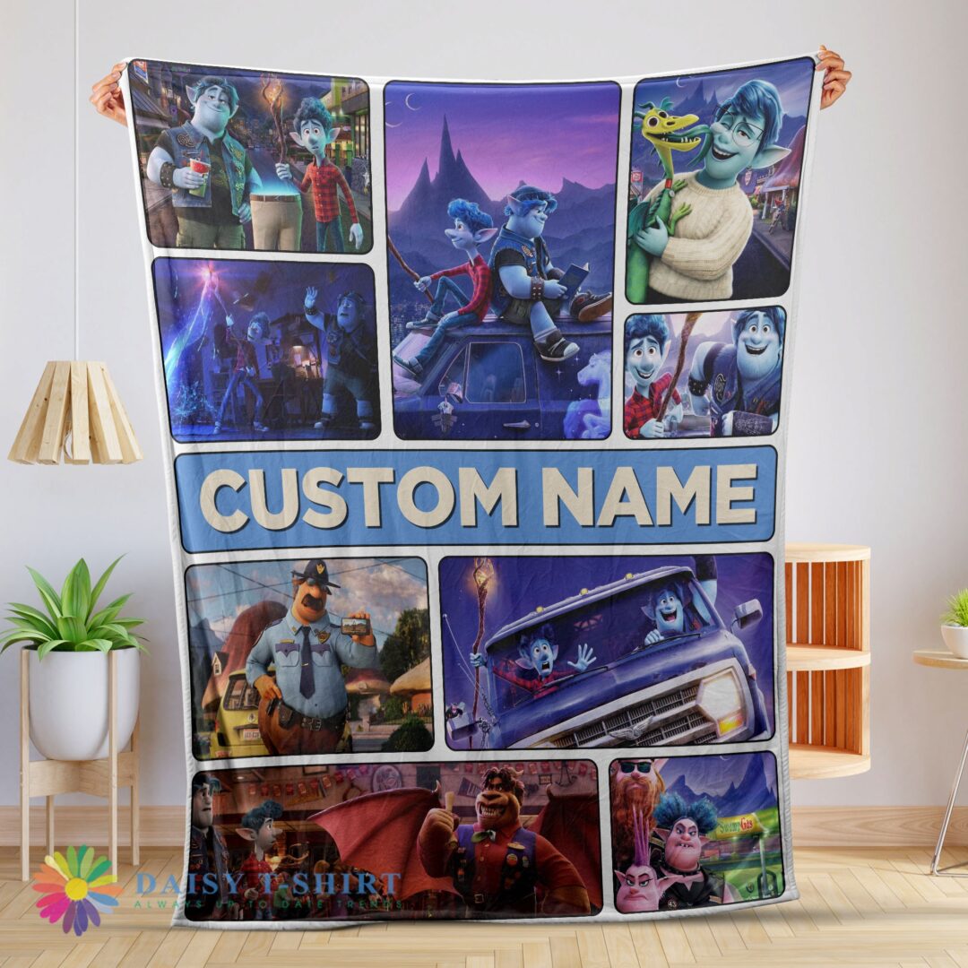 Awesome Disney Pixar Onward Magical Journey Collage Blanket Fleece Customized Blanket-mk-01 (1)