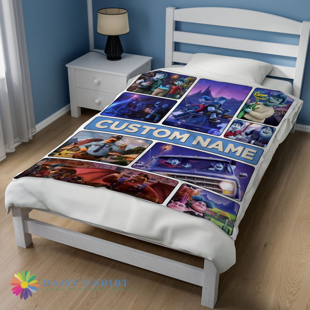 Awesome Disney Pixar Onward Magical Journey Collage Blanket Fleece Customized Blanket-mk-01 (2)