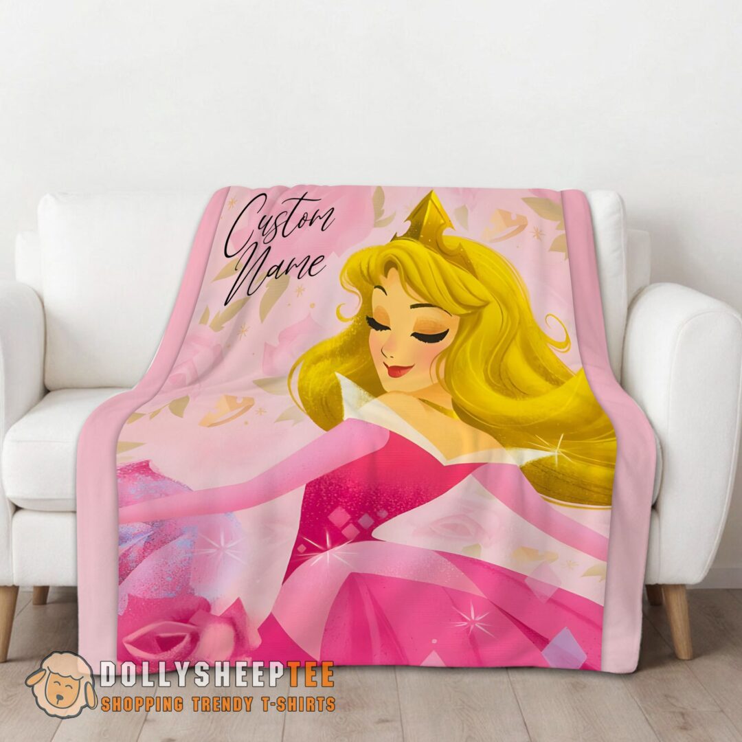Awesome Disney Sleeping Beauty Aurora Princess Blanket Fleece Customized Blanket-mk-01 (1)