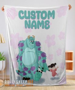 Awesome Disney Sulley & Boo Monsters Inc Blanket Fleece Customized Blanket