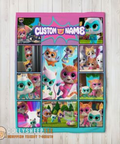 Awesome Disney SuperKitties Paw Power Squad Collage Blanket Fleece Customized Blanket