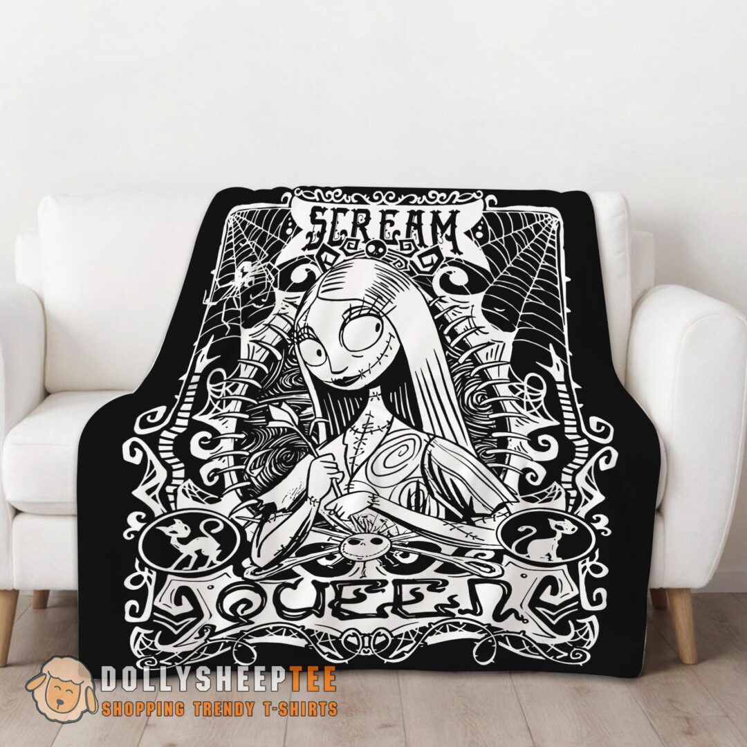 Awesome Disney The Nightmare Before Christmas Sally Scream Queen Blanket Fleece Customized Blanket-mk-01 (1)
