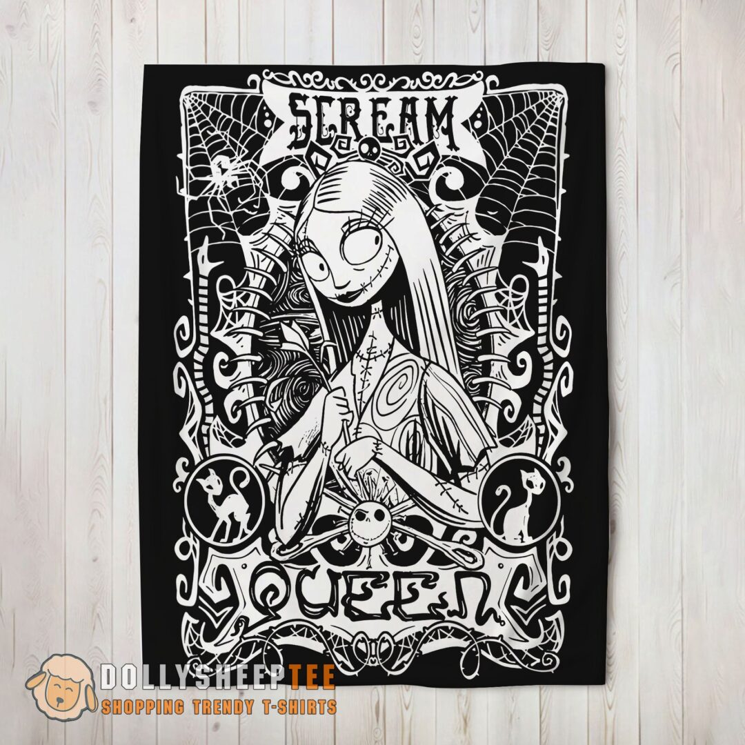 Awesome Disney The Nightmare Before Christmas Sally Scream Queen Blanket Fleece Customized Blanket-mk-