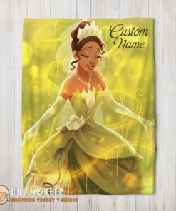 Awesome Disney Tiana Princess The Princess And The Frog Blanket Fleece Customized Blanket