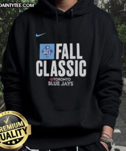 Awesome Fall Classic Toronto Blue Jays 2025 World Series Hoodie featuring vibrant team colors and stylish design.