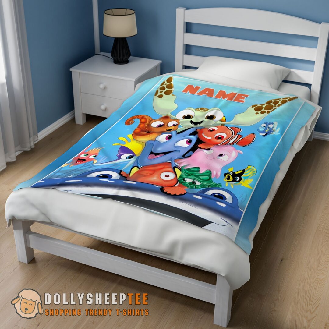 Awesome Finding Nemo With Friends Blanket Fleece Customized Blanket