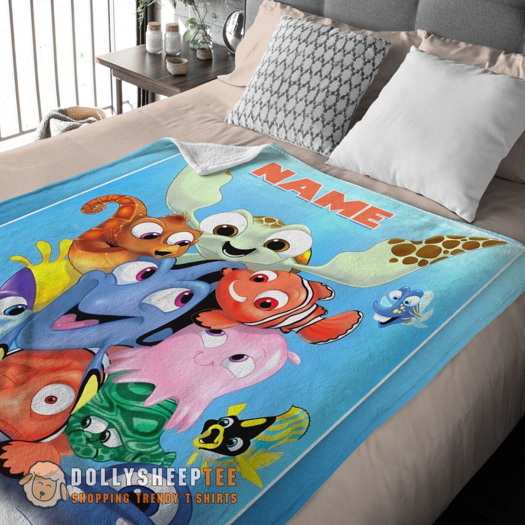 Awesome Finding Nemo With Friends Blanket Fleece Customized Blanket