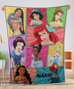 Awesome Good Personalized Disney Princess Blanket Fleece Customized Blanket