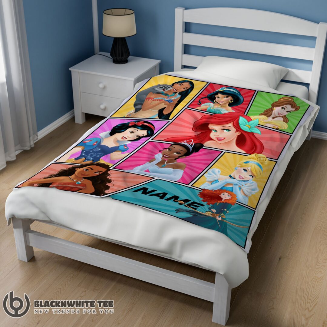 Awesome Good Personalized Disney Princess Blanket Fleece Customized Blanket