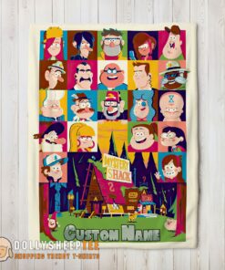 Awesome Gravity Falls Mystery Shack Characters Collage Blanket Fleece Customized Blanket