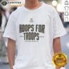 Alt Text: Awesome Hoops For Troops Houston Rockets Basketball T-Shirt featuring team logo and vibrant design.