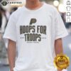 Awesome Hoops For Troops Indiana Pacers basketball T-shirt featuring a vibrant design and team logo for fans.