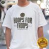 Awesome Hoops For Troops LA Clippers basketball t-shirt featuring team colors and logo, perfect for fans and supporters.