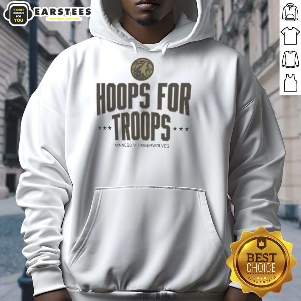 awesome-hoops-for-troops-minnesota-timberwolves-basketball-hoodie Awesome Hoops for Troops Minnesota Timberwolves basketball hoodie featuring team colors and logo, perfect for fans.
