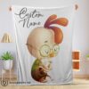Awesome Hot Disney Chicken Little Meditative Pose Blanket Fleece Customized Blanket