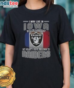 Awesome ladies tee for Raiders fans, showcasing pride for Iowa and love for the team on game day.