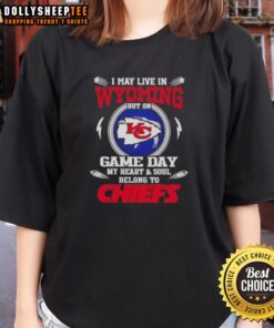 Awesome Kansas City Chiefs ladies tee for game day, perfect for fans living in Wyoming showing their team spirit.