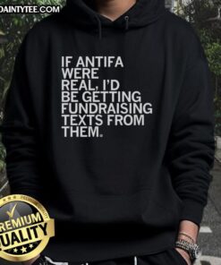 Awesome hoodie featuring humorous Antifa fundraising text design, perfect for activism and casual wear. Shop now!