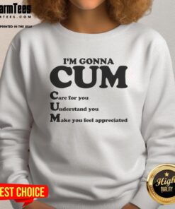 Awesome I'm Gonna Cum 2025 sweatshirt featuring bold text and a stylish design, perfect for casual wear.