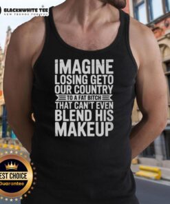 Stylish tank top featuring 'Imagine Losing Our Country' design, highlighting bold fashion and strong message.
