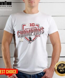 Awesome Maryland Terrapins 2025 Big Ten Men's Soccer Champions T-Shirt showcasing team pride and sports spirit.